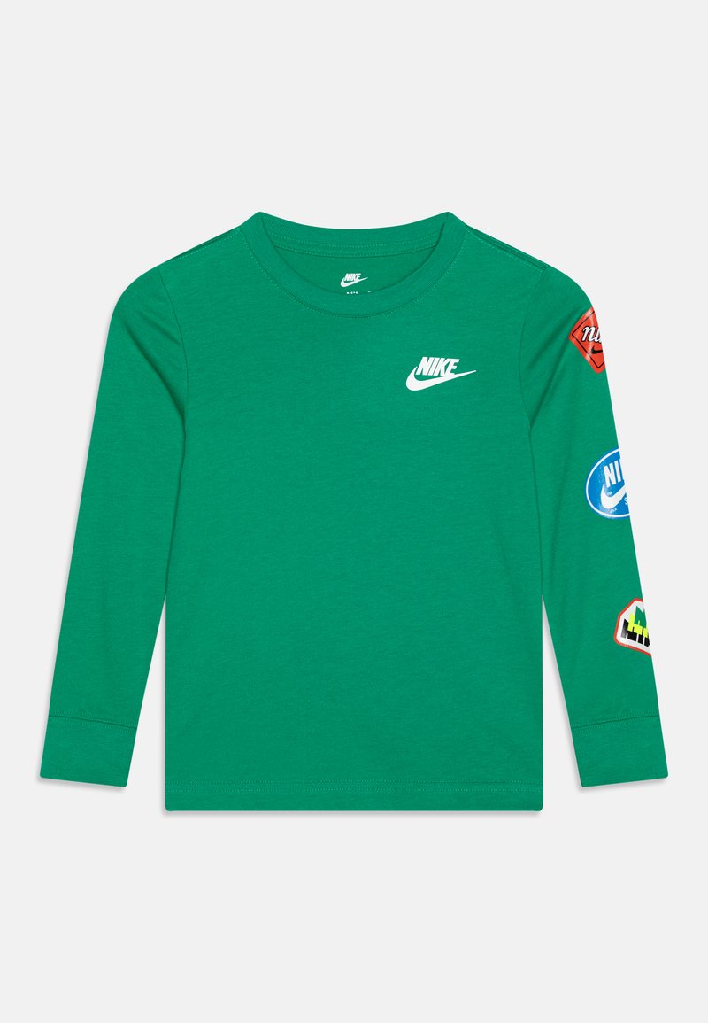Nike Sportswear RETRO STICKER TEE - Long sleeved top - stadium green ...