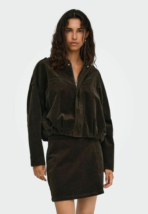 ONLY, BOMBER JACKET ONLMOON-FLORA CORDUROY BOMBER JACKET - Veste légère - chocolate brown