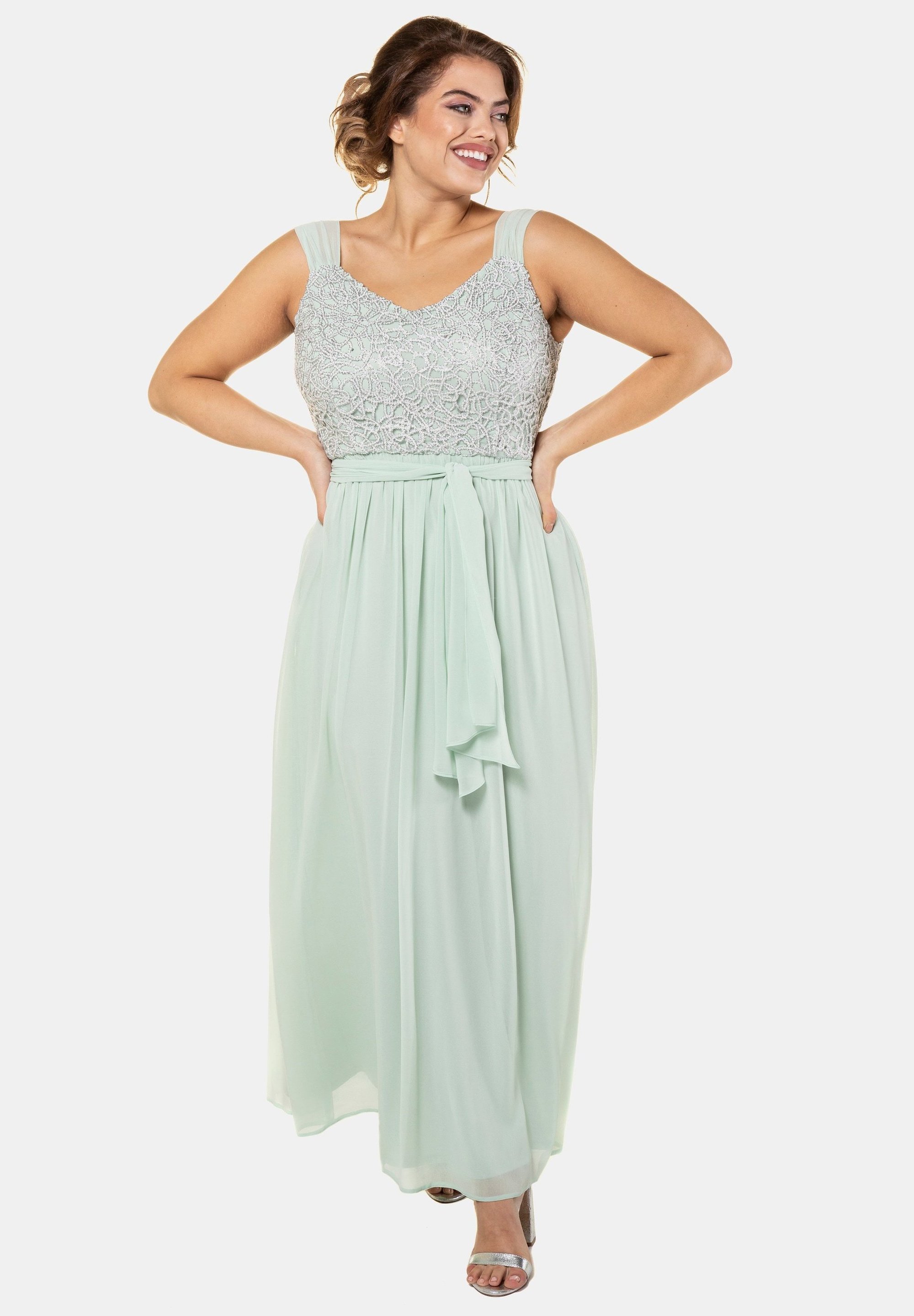 Ulla Popken Ballkleid Hellmint Hellgrun Zalando De 