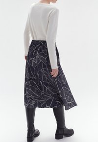 Caroll MALO - Gonna a pieghe - bleu marine