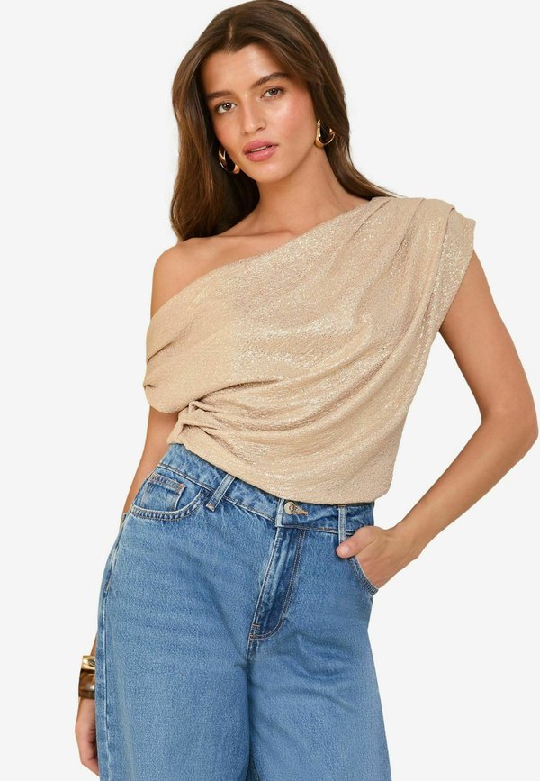 REGULAR FIT - T-Shirt print - metallic gold