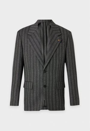 Versace, FORMAL RESPONSIBLE LIGHT WEIGHT PINSTRIPE TAILORING - Блейзър - black/gray melange