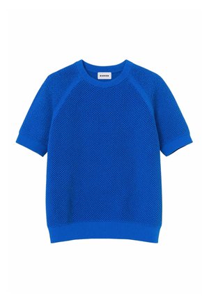 Rodier, PULL AJOURÉ MANCHES COURTES - T-Shirt basic - bleu azur