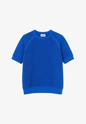 Rodier, PULL AJOURÉ MANCHES COURTES - T-Shirt basic - bleu azur
