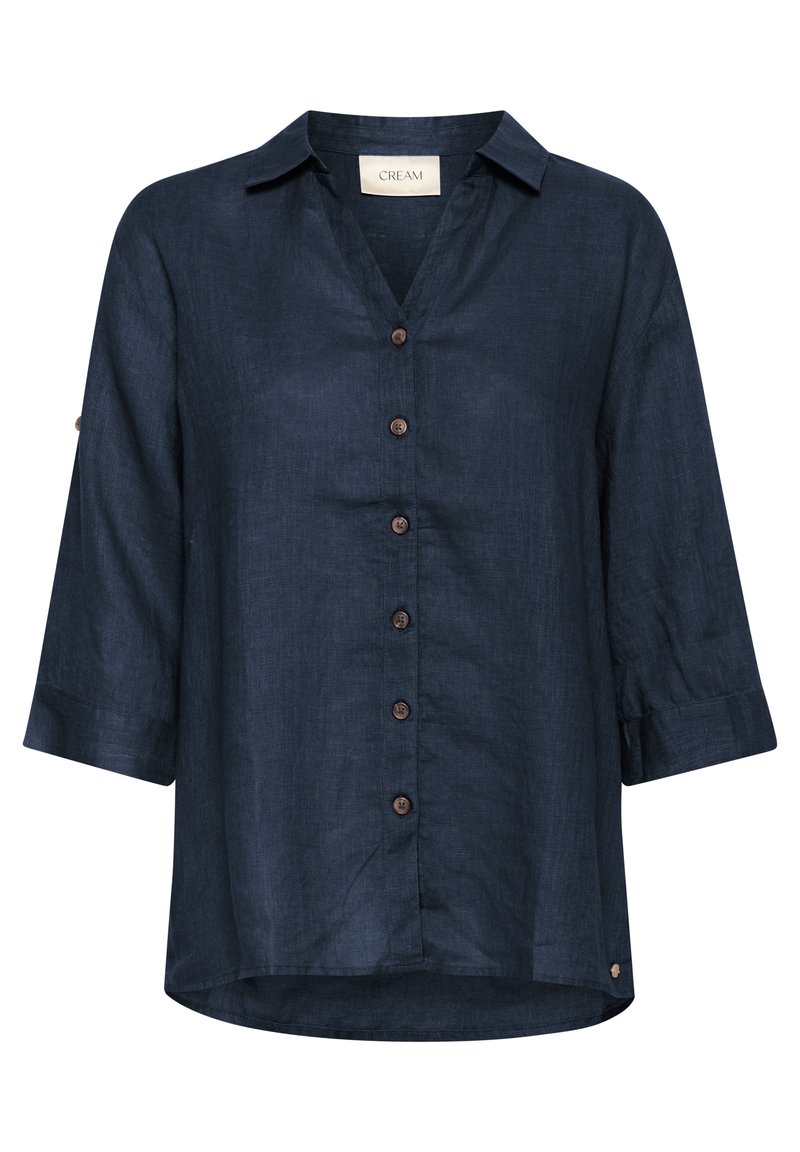 Cream Overhemdblouse donkerblauw
