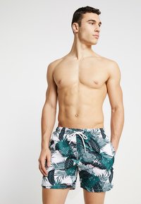 Urban Classics - PATTERN - Badeshorts - green Thumbnail-Bild 1