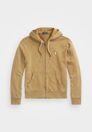 Tröja med dragkedja - light brown