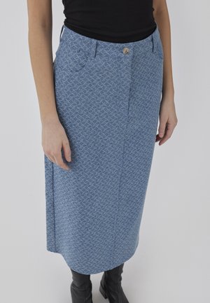 HENNESY SKIRT - Denimová sukňa - structured medium blue