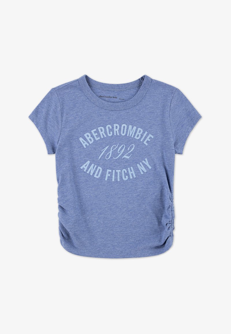 Abercrombie & Fitch RUCHED TEE - T-shirt con stampa - colony blue heather