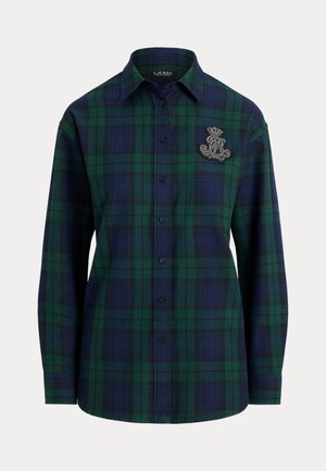 Lauren Ralph Lauren, Риза с копчета - black/dark green