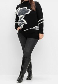 Sheego Strickpullover - black