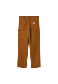 Carhartt WIP DOUBLE KNEE - Pantalones - deep h brown aged canvas