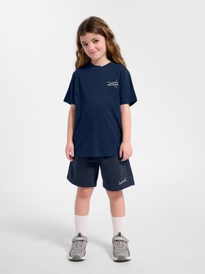 Hummel, HUMMEL HMLJR REG GRAPHIC T-SHIRT S/S UNISEX - T-shirt print - dress blues