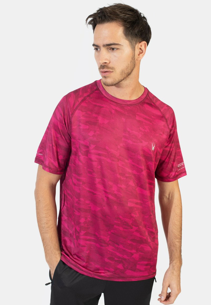 Spyder SHORT SLEEVE - Camiseta deportiva - burgundy