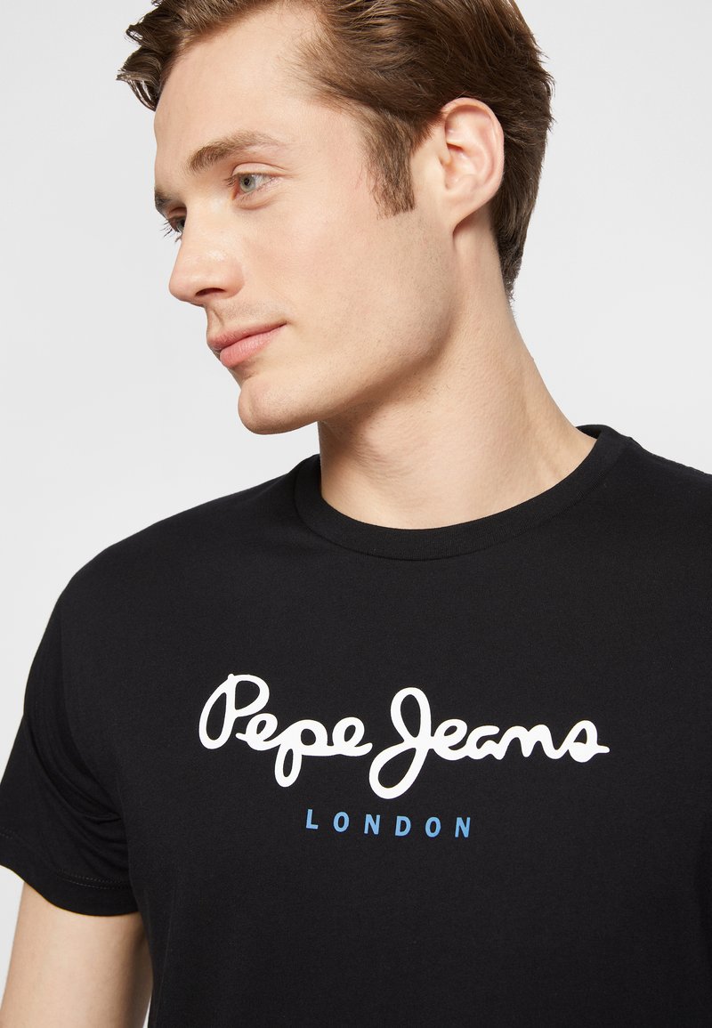 Pepe Jeans Black Jeans Printed Shirt T Shirt Pepe Jeans London T Sellers  Shirts Pigeon Forge, image size:800x1155