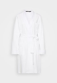 QUILTED COLLAR ROBE - Albornoz - white