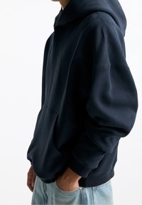 PULL&BEAR Mikina s kapucí - dark blue