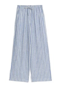 WIDE LEG - Stoffhose - navy stripe