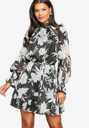Lipsy FLORAL STUDDED MINI - Vestito casual - black