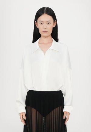 SUPER OVERSIZED BOYFRIEND SHIRT BODYSUIT - Blusa - snow white