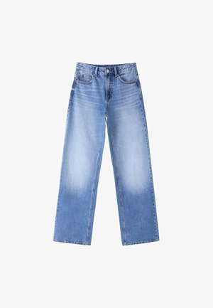 Stradivarius, D92 STRAIGHT WIDE-LEG JEANS 04891989 - Džínsy s rovným strihom - destroyed denim