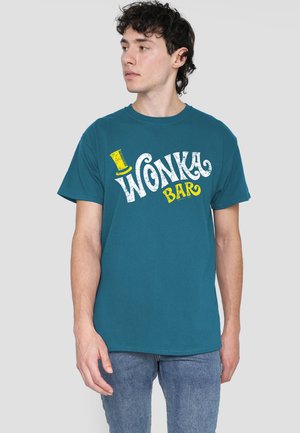 Cotton Soul, WILLY WONKA AND THE CHOCOLATE FACTORY/WONKA LOGO - T-Shirt print - blue-grey