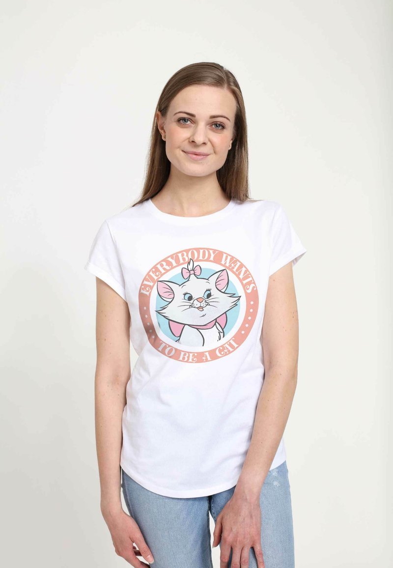 Disney THE ARISTOCATS FINISH FIGHTS - Triko s potiskem - white