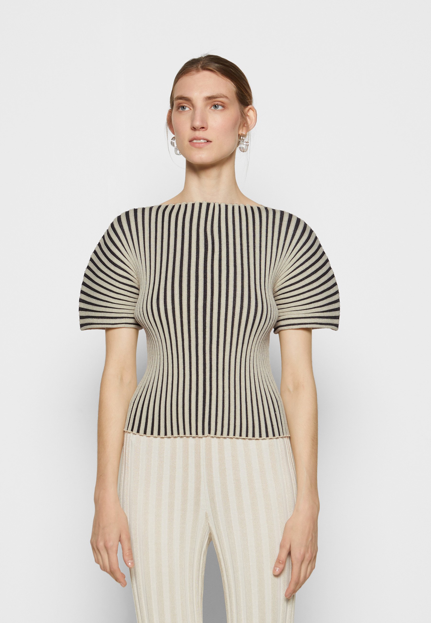 Tory Burch SHORT SLEEVE SWEATER - Print 