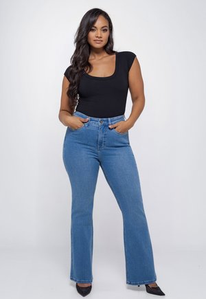BOBI - Bootcut jeans - viper blue