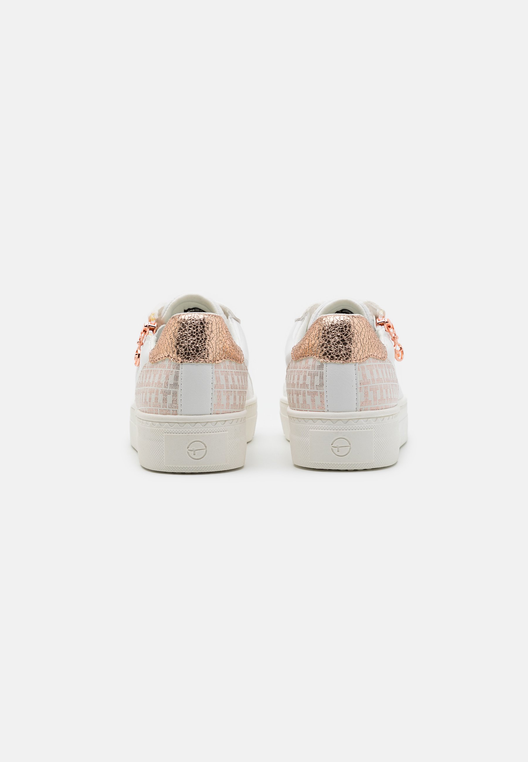 rose gold white trainers