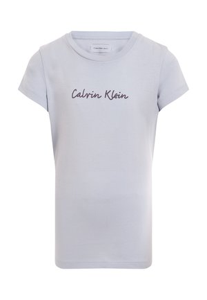 SLIM LOGO - T-shirt con stampa - niagara mist