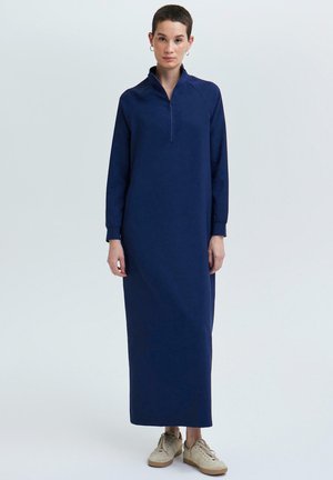 HIGH NECK CREPE - Maxi šaty - navy blue