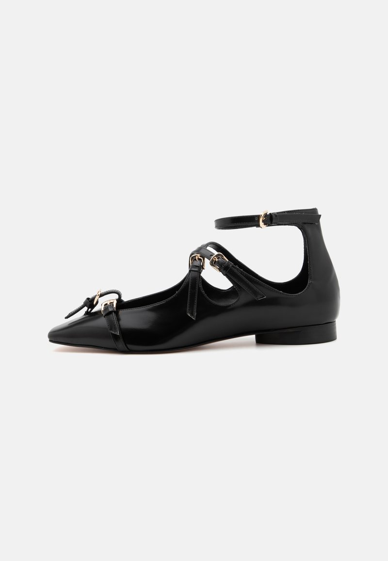 PIFERI - AMBROSIA FLAT - Riemchenballerina - black, Vergrößern