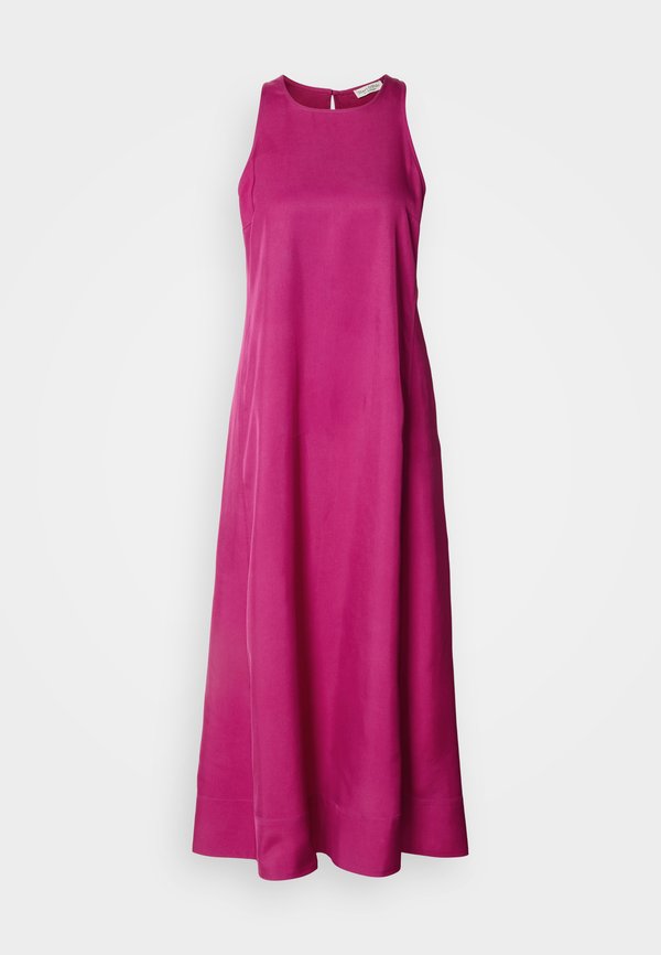 DRESS SLIP MIDI LENGTH FLARED ROUND NECKLINE - Maxi dress - fresh berry4