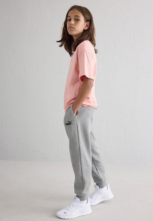 PUMA LOGO - Tracksuit bottoms - medium gray — photo 2