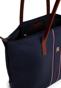 Tommy Hilfiger POPETTE TOTE  - Saco de mão - space blue corp