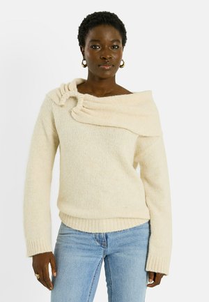 PULL COL BARDOT - Jersey de punto - beige
