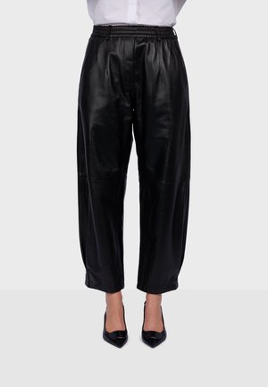 MIA - Leather trousers - black