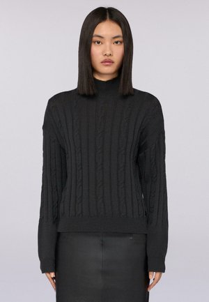 CON LAVORAZIONE A TRECCE - Strickpullover - grey trieste