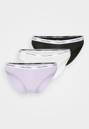BIKINI 3 PACK CAROUSEL COTTON STRETCH - Slip - black/white/pastel lilac