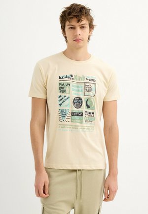 INSIDE Camiseta estampada - beige