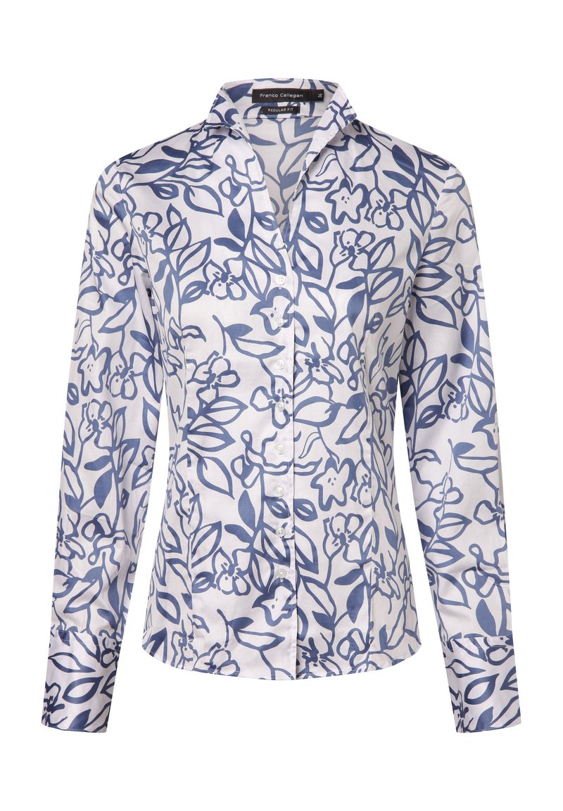 Franco Callegari Button-down blouse - weiß indigo