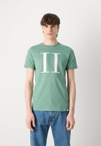 Les Deux ENCORE T-SHIRT - T-shirt print - dark ivy green/white