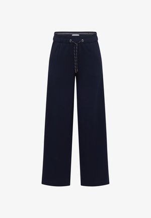 Himmlisch weite Navy-Hosen aus weichem Stoff, mit elastischem Bund und verstellbarem Kordelzug sowie seitlichen Taschen.