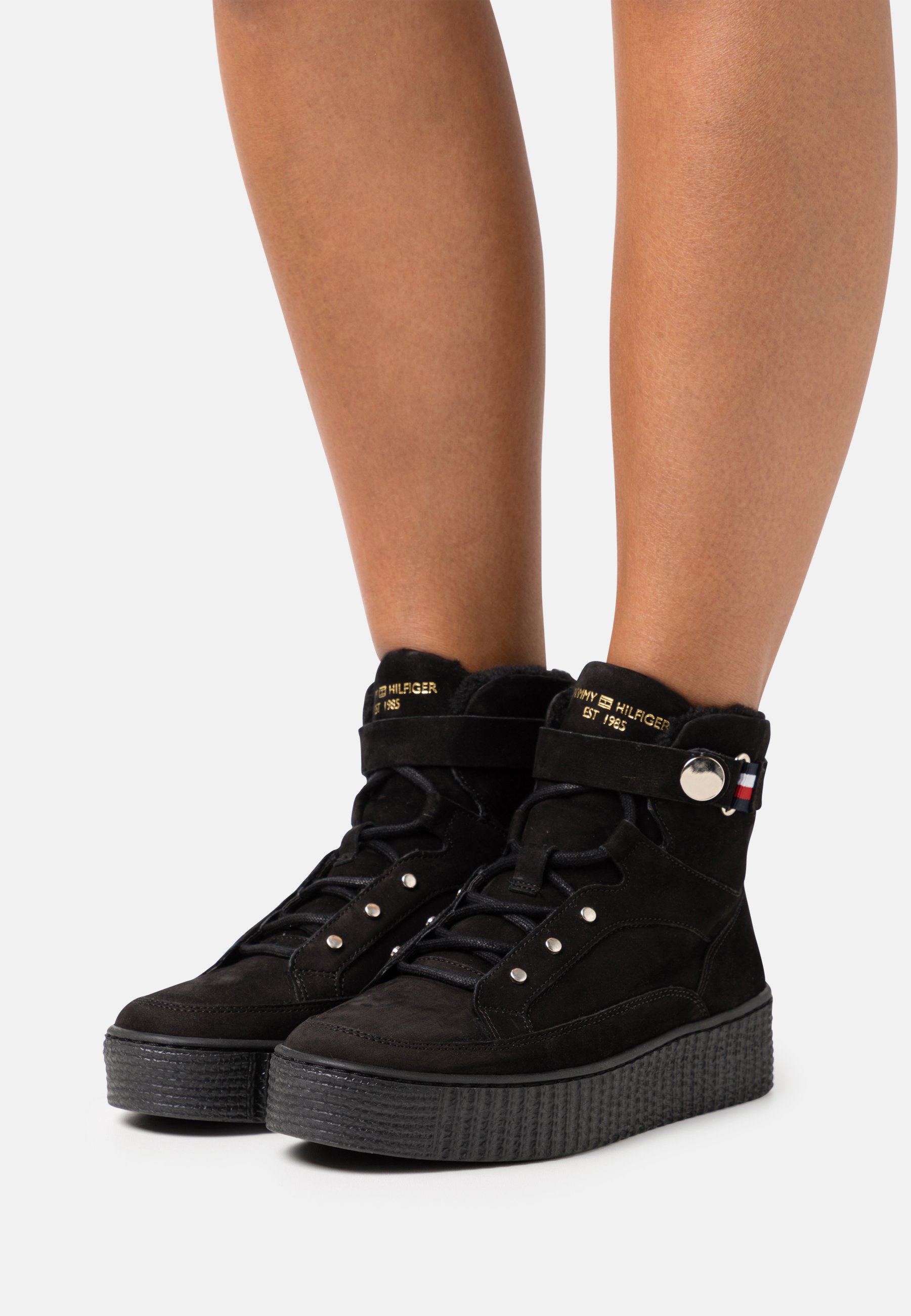 Tommy Hilfiger LACE UP - Snowboots - black/zwart - Zalando.nl