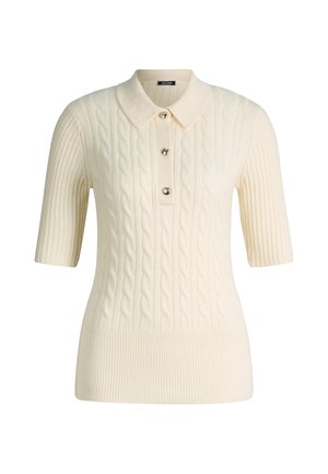 JOOP!, POLOSHIRT STRICK-POLOSHIRT - Poloshirt - ecru strukturiert