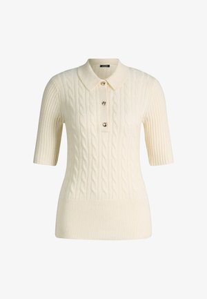 JOOP!, POLOSHIRT STRICK-POLOSHIRT - Poloshirt - ecru strukturiert
