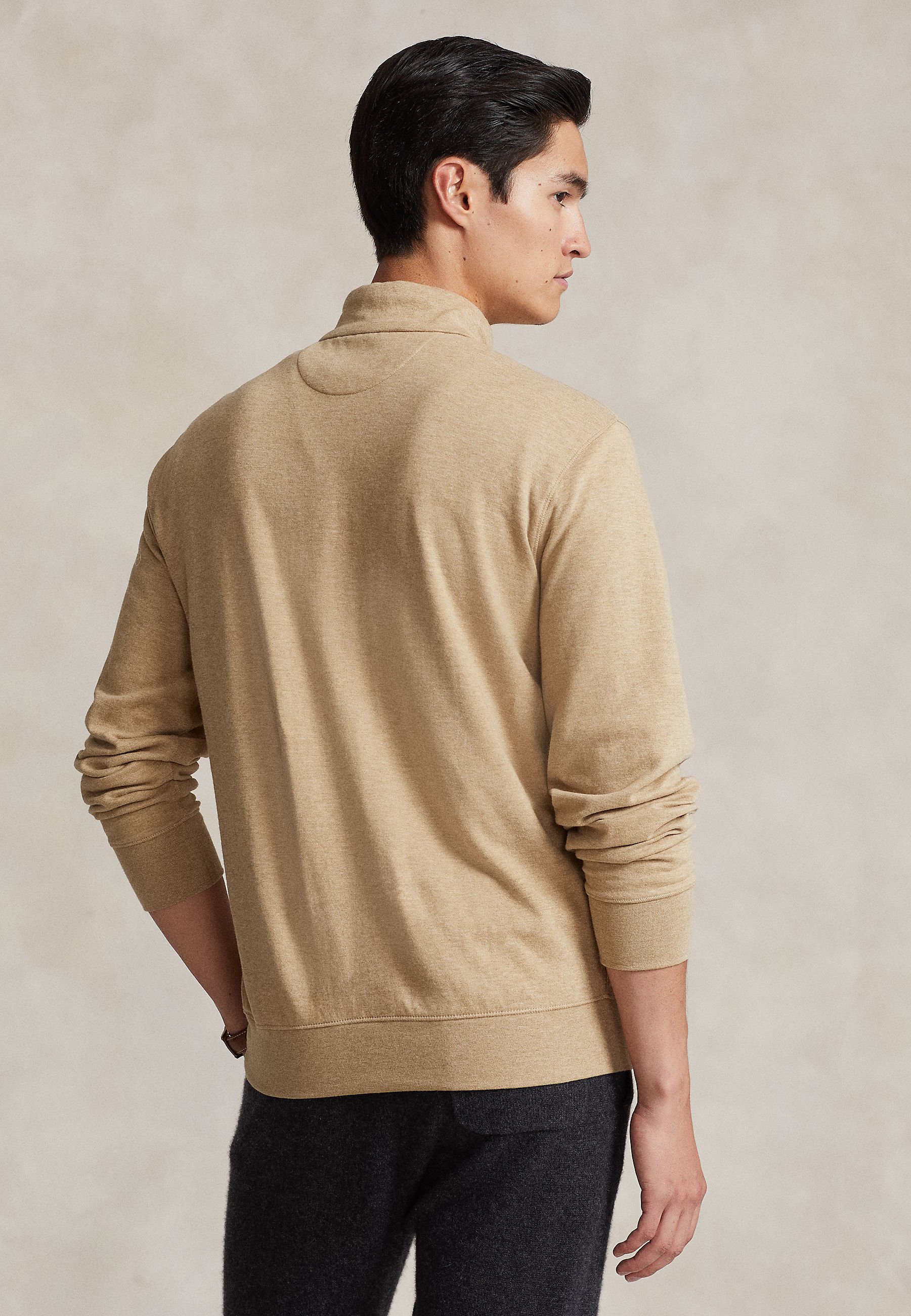 RALPH LAUREN。6m Polo Ralph Lauren LUXURY JERSEY QUARTER-ZIP PULLOVER - Sportinis