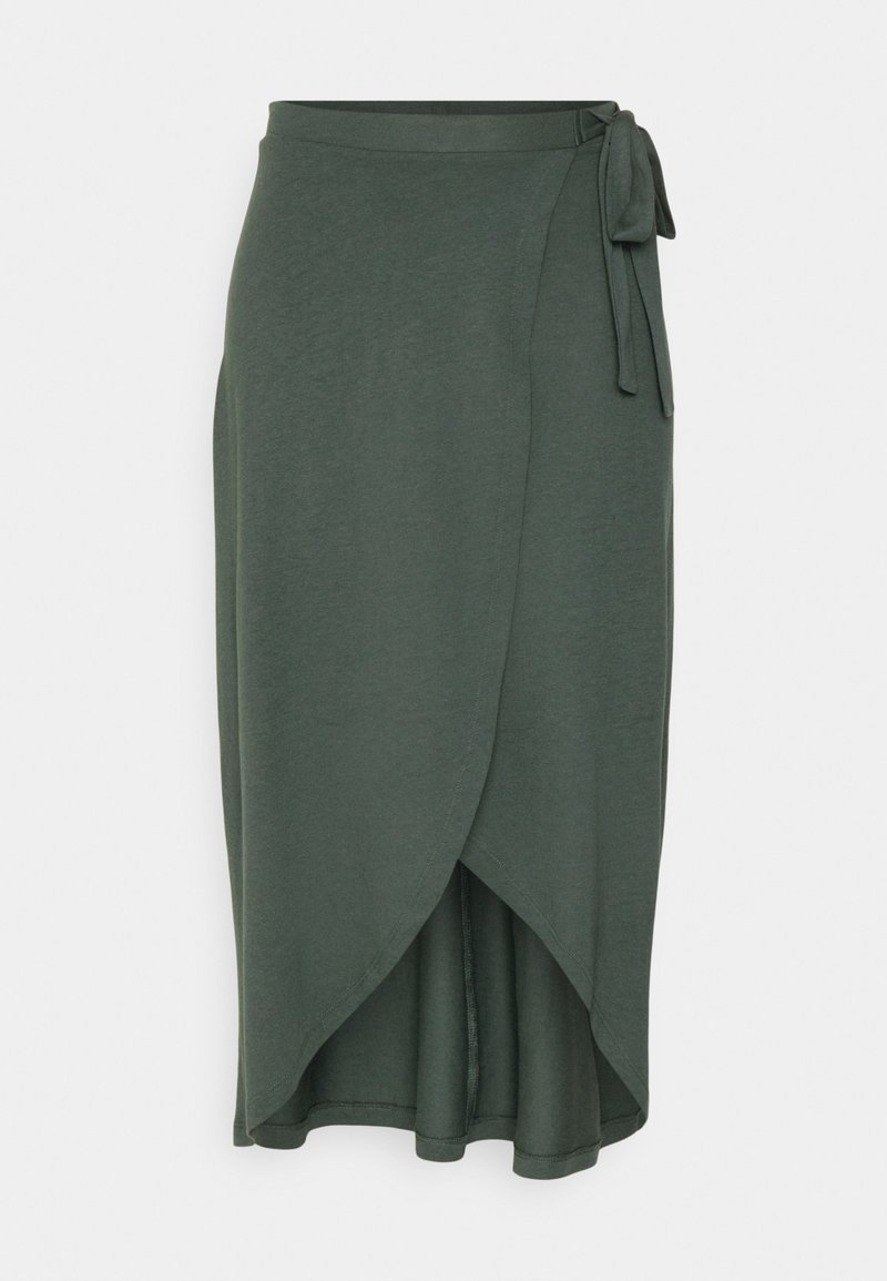 Anna Field BASIC WRAP OVER MIDI SKIRT - A-line skirt - light 