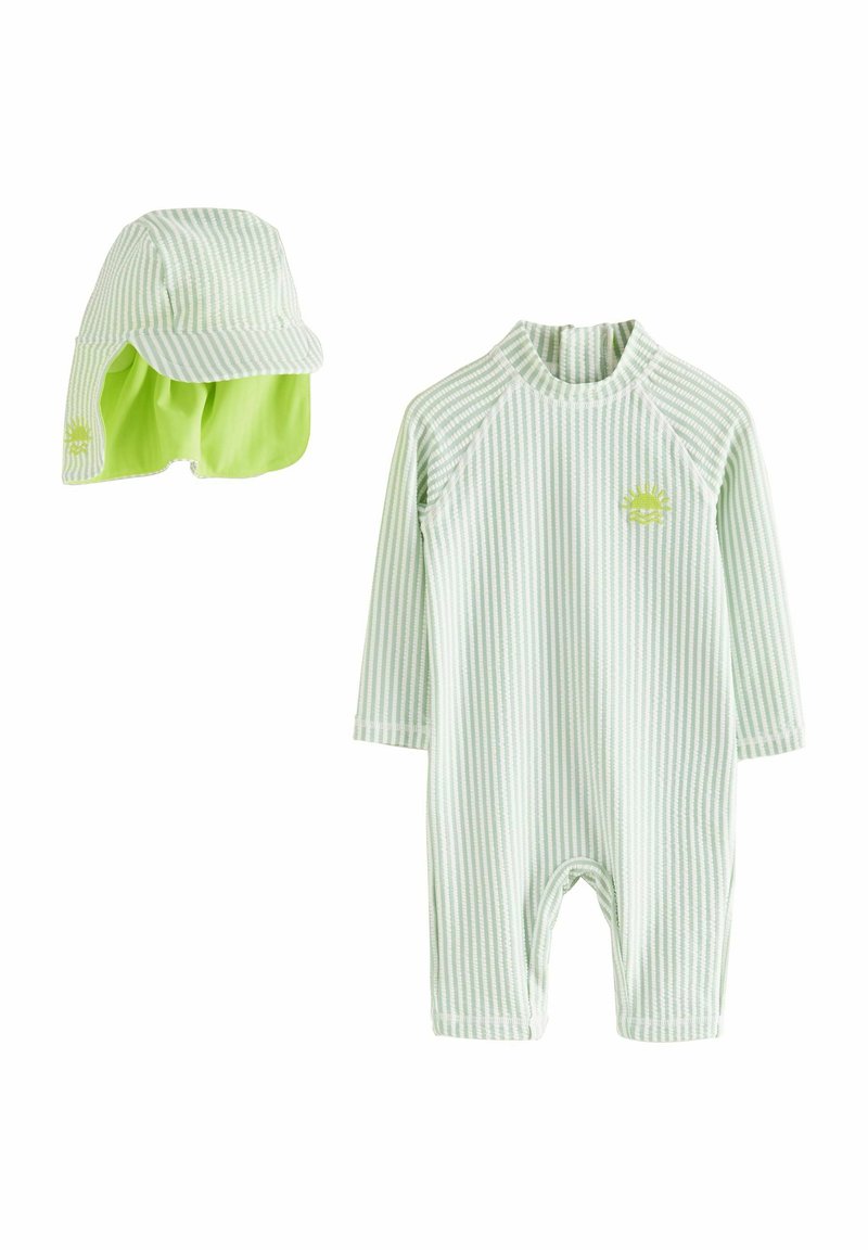Next - REGULAR FIT SET - Kopalke - green stripe, Povečajte